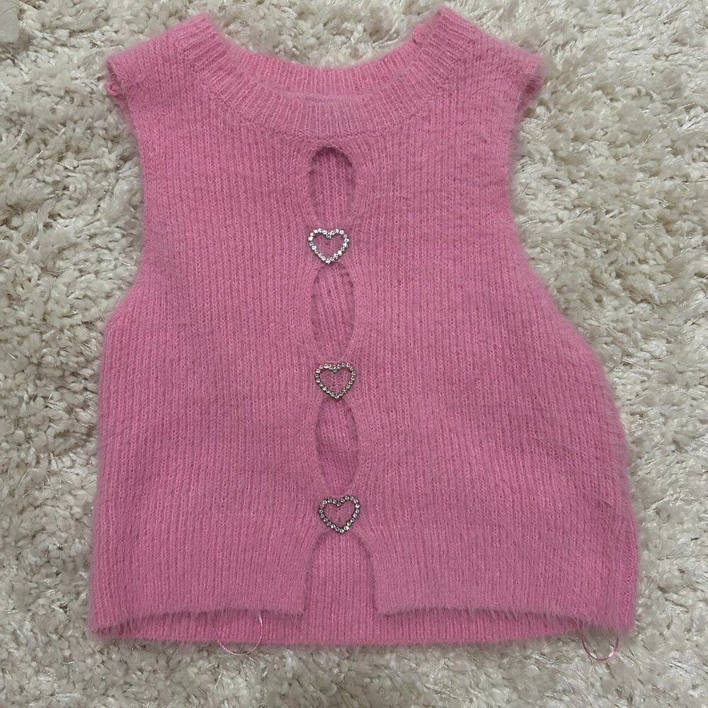 Pink Furry Tank Top